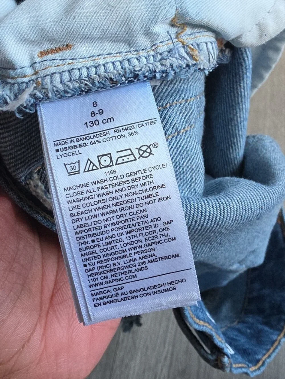 GAP Light Blue Distressed Denim Shorts